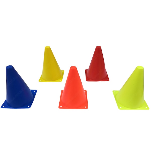 Electriduct Traffic Cone, Plastic, 7 in Height, Multicolor TC-ED-7-10PK-RBW - main
